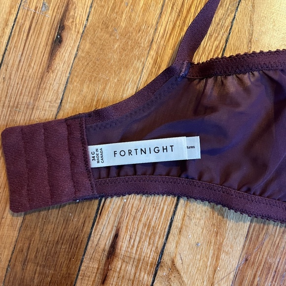 Fortnight Longline Bralette - 34C - Burgundy (fits small) - Picture 6 of 7
